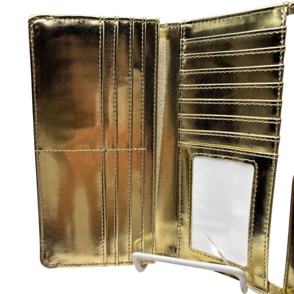Steve Madden Blush Logobar Trifold Wristlet Wallet NWT - Picture 1 of 16